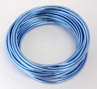 Pack of 1 - Sky Blue 3mm x 10m Aluminium Wire