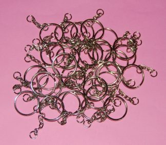 Slim Silver Round with Keychain