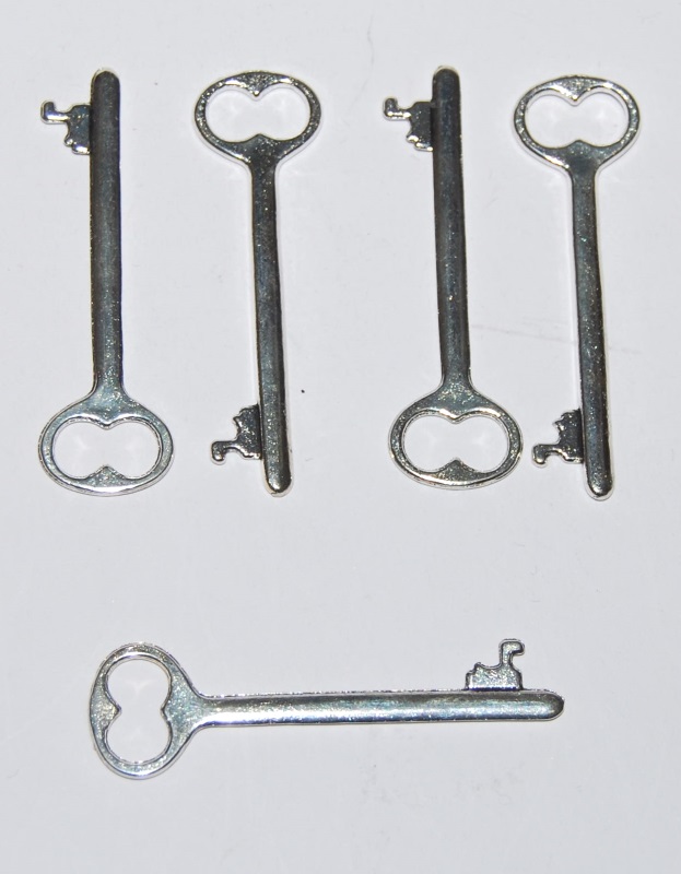 Silver (Small) Santa Keys - Metal Charms