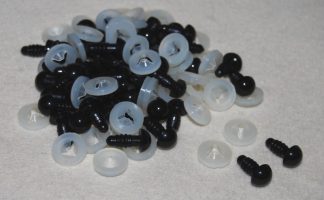 8mm Solid Black Dome Eyes