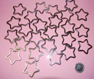 Pack of 100 - 25mm VALUE Silver Star Split Rings