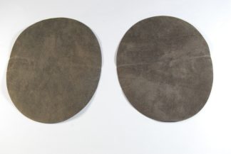 Pack of 1 Pair - Taupe Iron On Elbow Patches - 140mm x 110mm