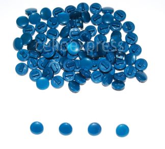 Teal Blue Mushroom Buttons - 10mm