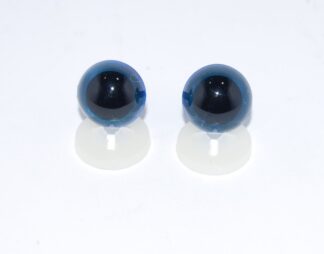 Pack of 1 Pair - 12mm BLUE Transparent Eyes with Plastic Backs