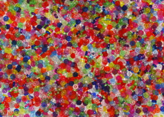 5mm Mixed Colours Transparent Mini Doll Buttons