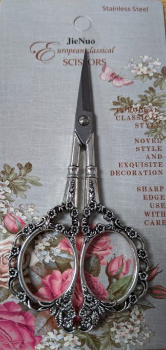 Pack of 1 -  Antique Silver Type 2 - Embroidery Decorative Scissors