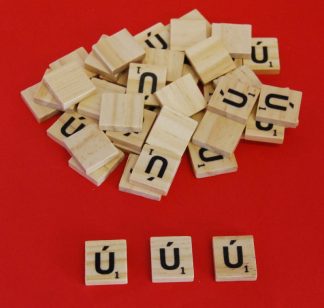 Pack of 10 - Ú - Irish Fada Scrabble Tiles