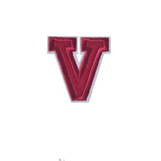 Pack of 2 Patches - V - Sew/Iron On Embroidered Patch