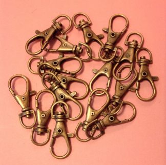 Pack of 10 - Value Lobster Clasps 37mm x 15mm x 4mm - Red Copper