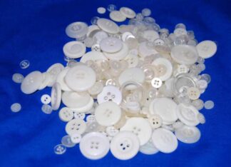 White, Clear and Cream Buttons