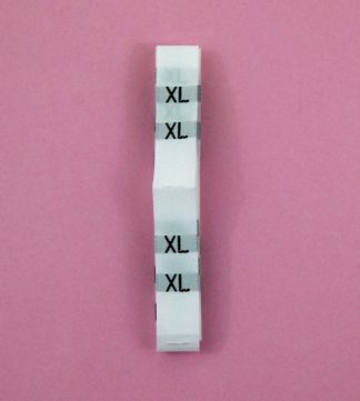 White Size 'XL' Clothes Labels
