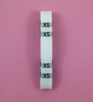 'XS' White Size Labels
