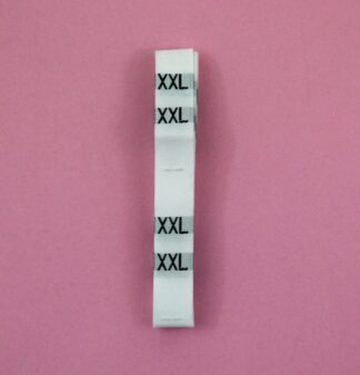 White Size 'XXL' Clothes Labels