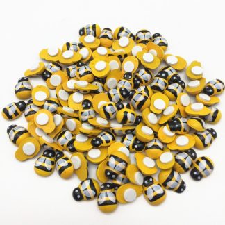 Pack of 100 - 9x13mm Yellow Bees - Self Adhesive For Scrapbooking/Card Making