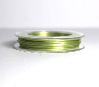 Pack of 1 Roll - 0.8mm x 10m Yellow Green Elastic Strong & Stretchy Beading Wire