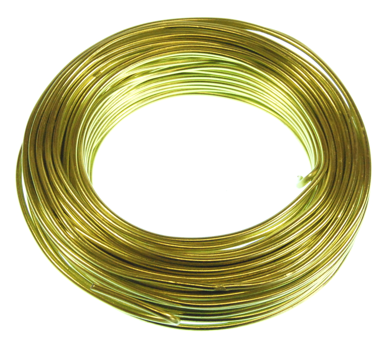 Pack of 1 - Yellow Green 3mm x 25m Aluminium Wire