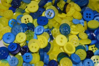 Tiny Yellow & Blue Buttons