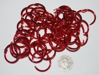 Pack of 50 - SHINY RED - 19mm Split Hinge Ringbinders