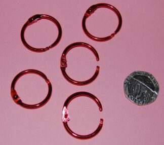 Pack of 5 - SHINY RED - 19mm Split Hinge Ringbinders