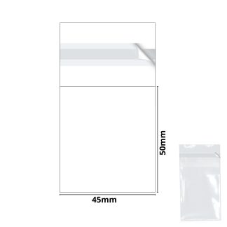 Tiny Square 45mm x 50mm Clear Cello Display Bags Self Seal