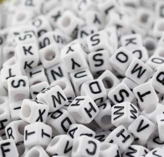 Cubed Acryllic Alphabet Beads - 6mm x 6mm