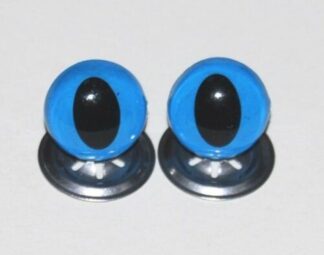 24mm Blue Cats Metal Back Eyes