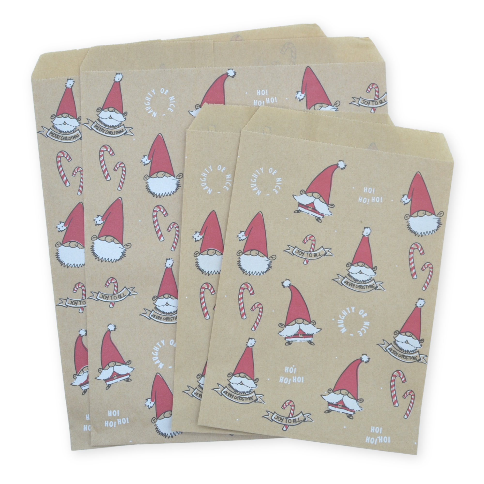 5" x 7" Smiling Santa Paper Sweet Party Bags - Image 2