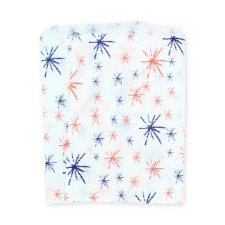 7" x 9" Star Burst Red & Blue Paper Sweet Party Bags