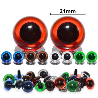 21mm Transparent Mixed Crystal Eyes with Metal Backs
