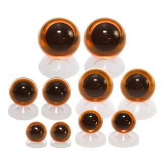 Transparent Light Amber Eyes Plastic Backs