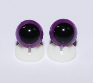 Pack of 1 Pair - 10mm Purple Dome Eyes with Plastic Backs