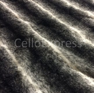 Black and White Stripped Wolf Fur celloexpress