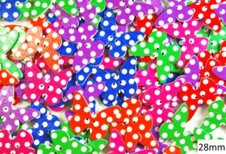 Wooden Printed Buttons (Butterflies Type 2, 28mm)