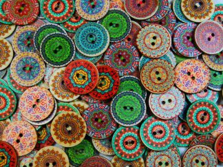 Fancy Wooden Buttons - Fancy Buttons 16 25mm