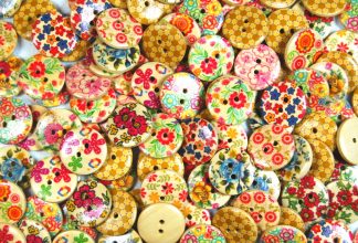 Natural Wooden Buttons - 20mm Natural Buttons 8