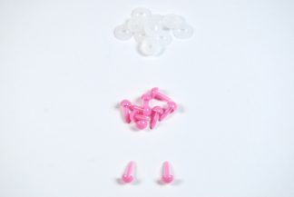 4mm Solid Dome Pink Dome Plastic Back celloexpress