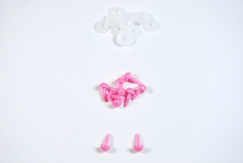 4mm Solid Dome Pink Dome Plastic Back celloexpress