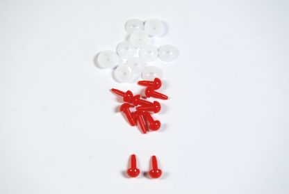 4mm Solid Red Dome Plastic Back celloexpress