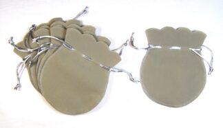 Biege - Round Velvet Bags