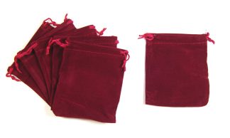 Dark Red - Straight Velvet Bags