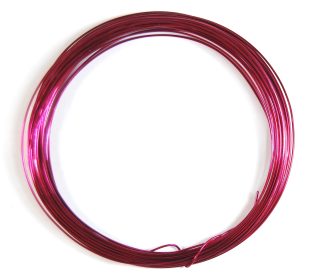 Pack of 1 - Wine Red 0.8mm x 20m Aluminium Wire