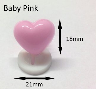 Baby Pink 21mm x 18mm Heart Noses
