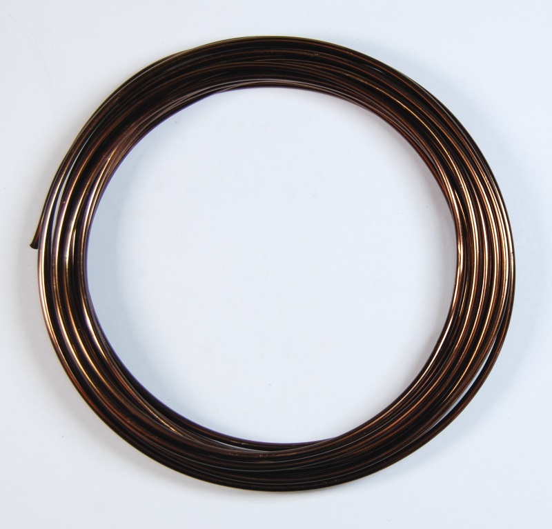 Pack of 1 - Brown 2mm x 5m Aluminium Wire