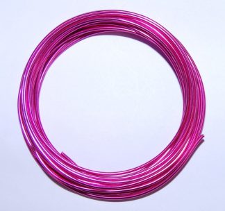 Pack of 1 - Cerise 2mm x 5m Aluminium Wire