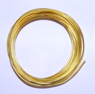 Pack of 1 - Gold 2mm x 5m Aluminium Wire