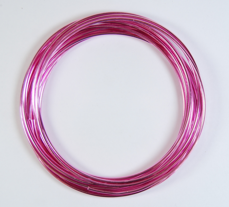 Pack of 1 - Pearl Pink 2mm x 5m Aluminium Wire