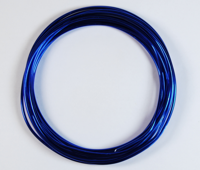 Pack of 1 - Royal Blue 2mm x 5m Aluminium Wire