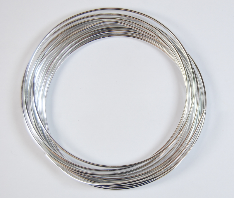 Pack of 1 - Silver 2mm x 5m Aluminium Wire