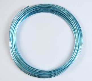 Pack of 1 - Sky Blue 2mm x 5m Aluminium Wire