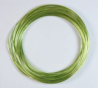 Pack of 1 - Yellow Green 2.5mm x 5m Aluminium Wire